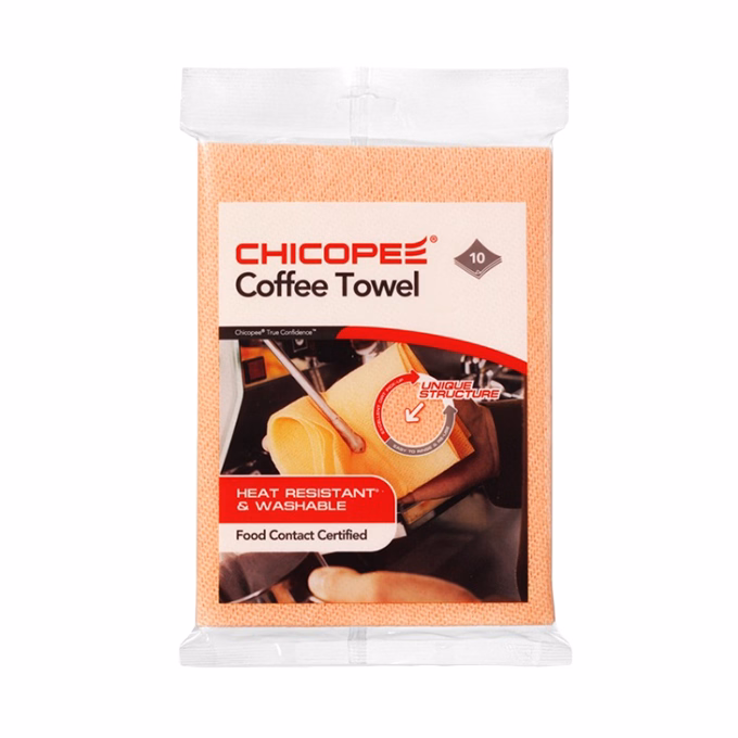 Törlőkendő mosható CHICOPEE Coffee Towel kávé kendő 43 x 32 cm narancssárga 10 darabos