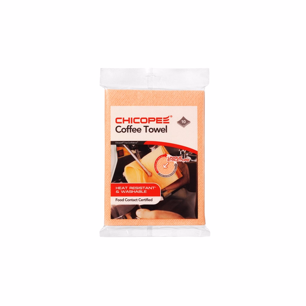 Törlőkendő mosható CHICOPEE Coffee Towel kávé kendő 43 x 32 cm narancssárga 10 darabos