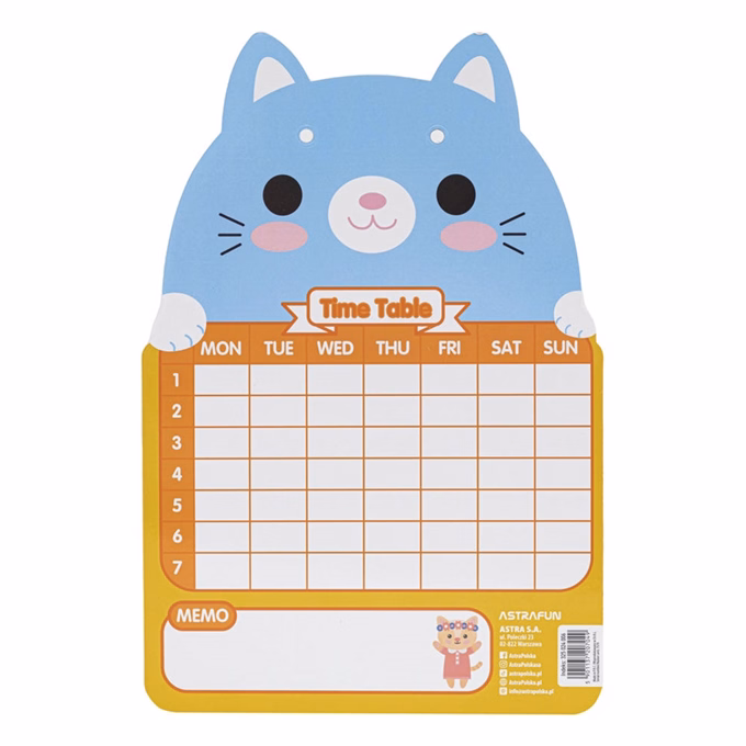 Törölhető tábla ASTRA FUN animals 245x165 mm