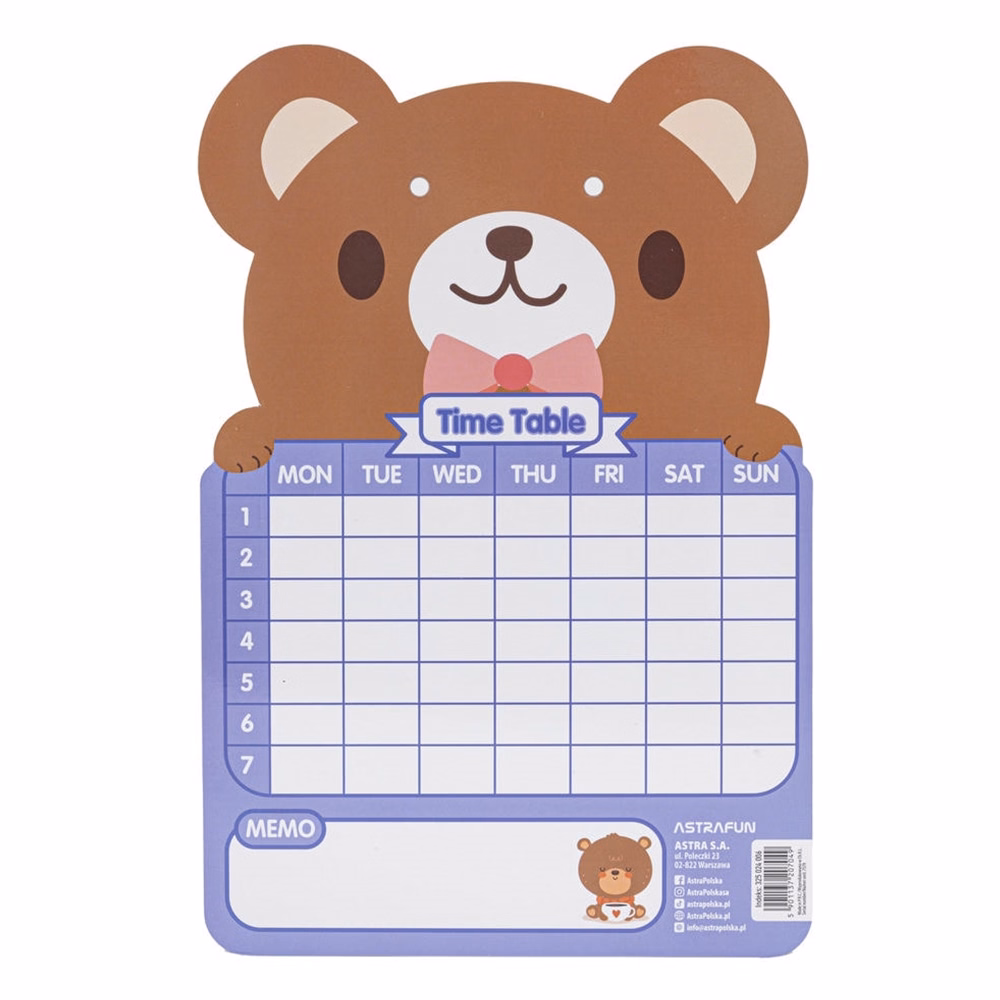 Törölhető tábla ASTRA FUN animals 245x165 mm