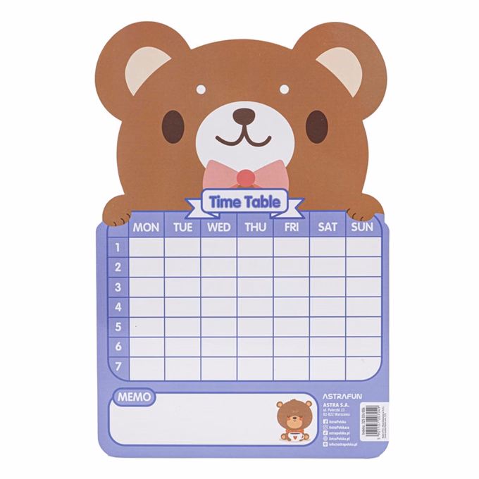 Törölhető tábla ASTRA FUN animals 245x165 mm