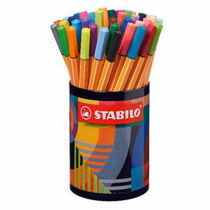 Tűfilc STABILO Point 88 0,4mm Arty henger alakú 45 darabos
