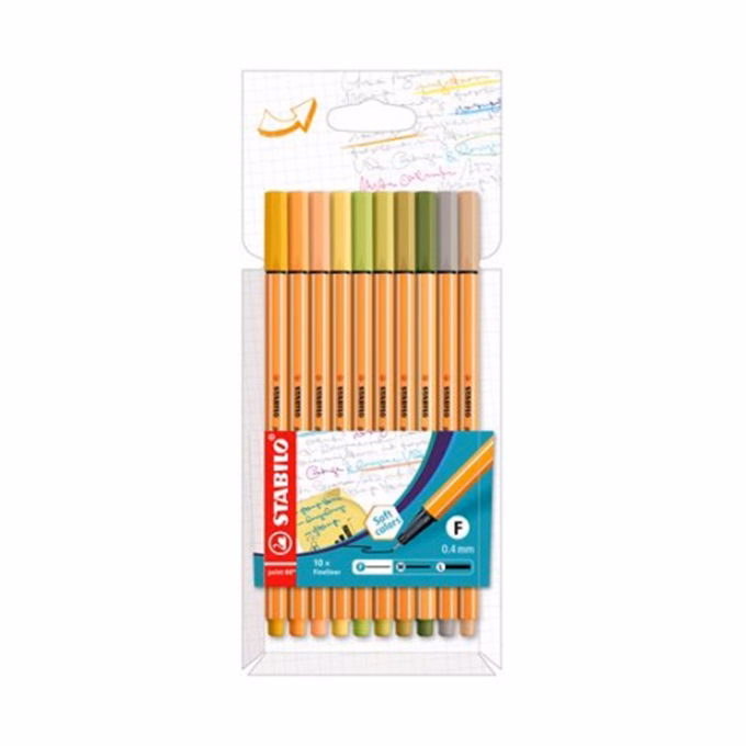 Tűfilc STABILO Point 88 10 darabos világos színek Tűfilc STABILO Point 88 10 darabos világos színek