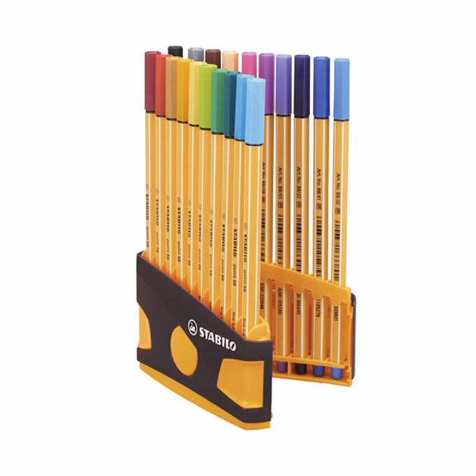 Tűfilc STABILO Point 88 colorparade szürke-sárga 20 darabos