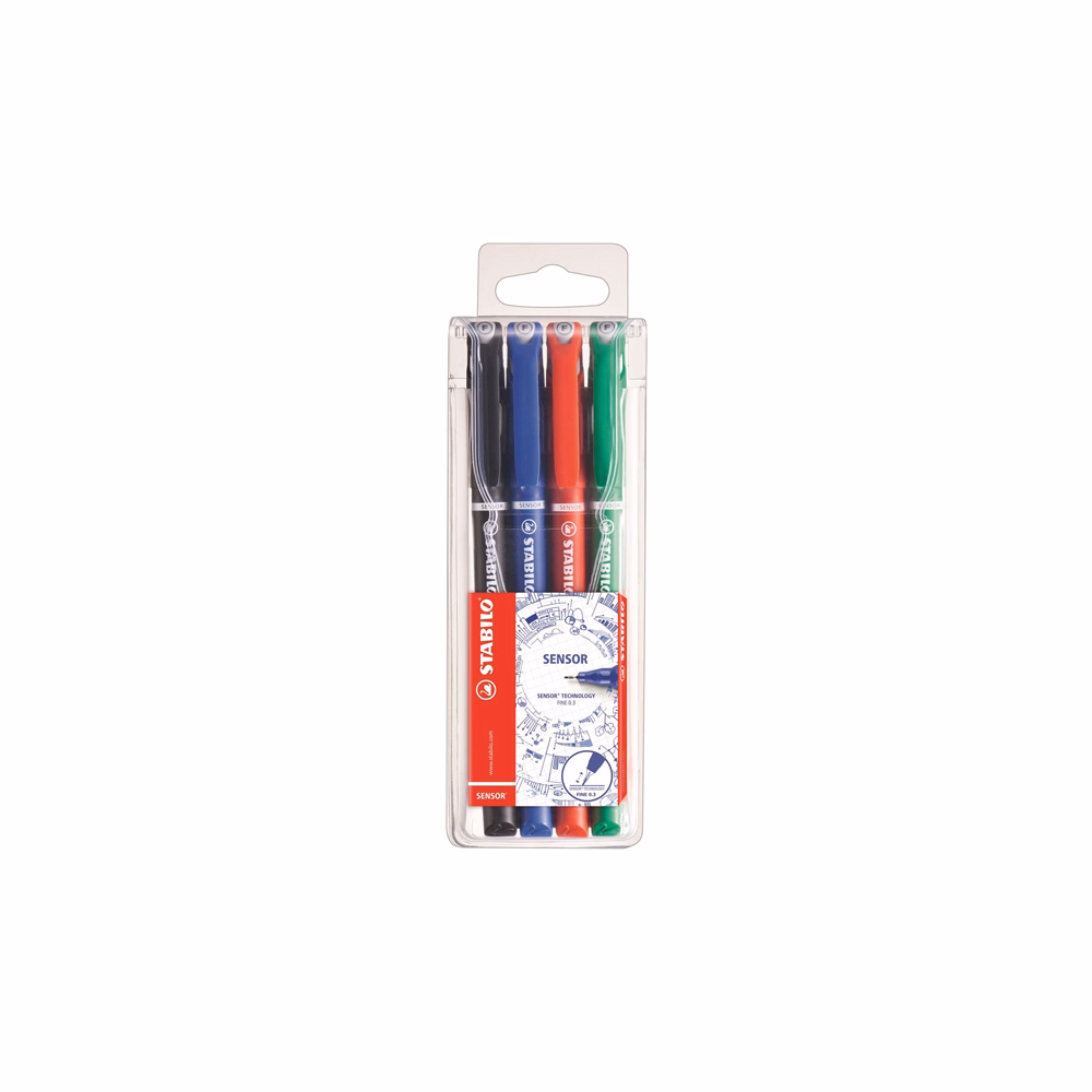 Tűfilc STABILO Sensor 0.3mm 4 darabos