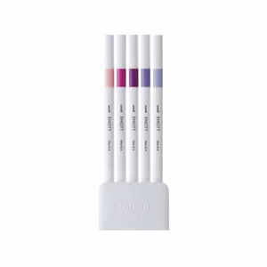 Tűfilc UNI EMOTT 5 darabos 0,4mm (babarózsaszín, pink, mályva, lila, tengeri köd)