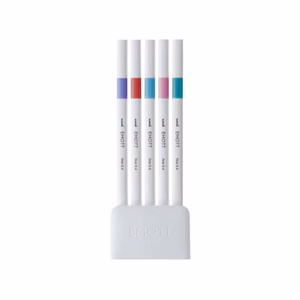 Tűfilc UNI EMOTT 5 darabos 0,4mm (világoslila, korall piros, világoskék, világosrózsaszín, smaragdzöld)