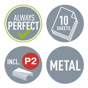 Tűzőgép LEITZ Nexxt Wow 5228 asztali 10 lap No.10 fehér