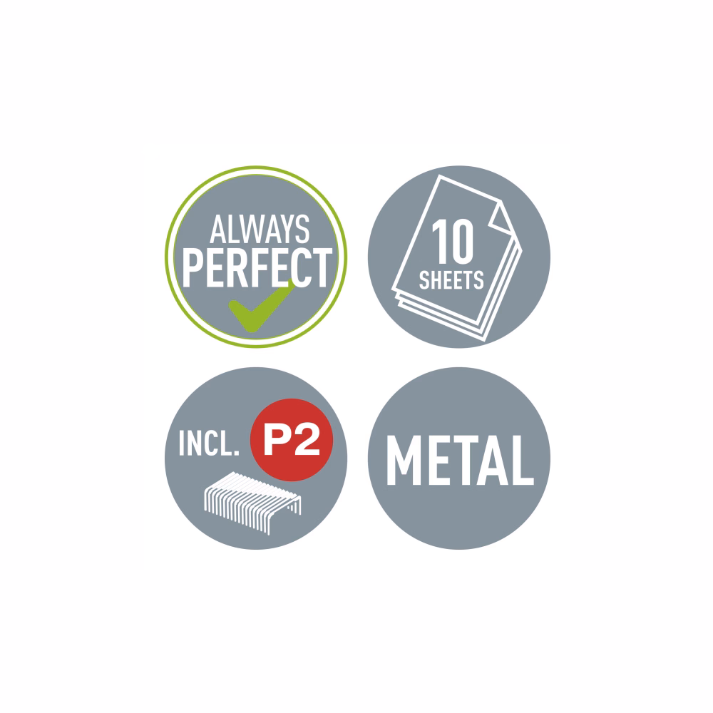 Tűzőgép LEITZ Nexxt Wow 5228 asztali 10 lap No.10 fehér