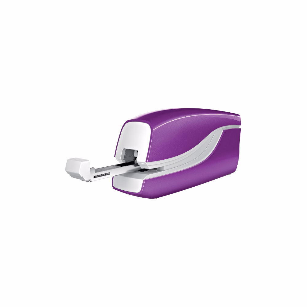 Tűzőgép LEITZ Wow 5566 elektromos asztali 10 lap No.10 lila