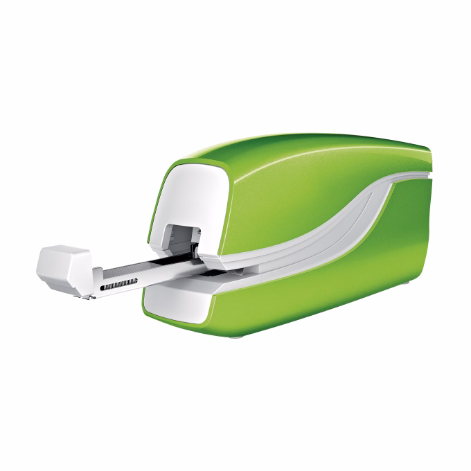 Tűzőgép LEITZ Wow 5566 elektromos asztali 10 lap No.10 zöld