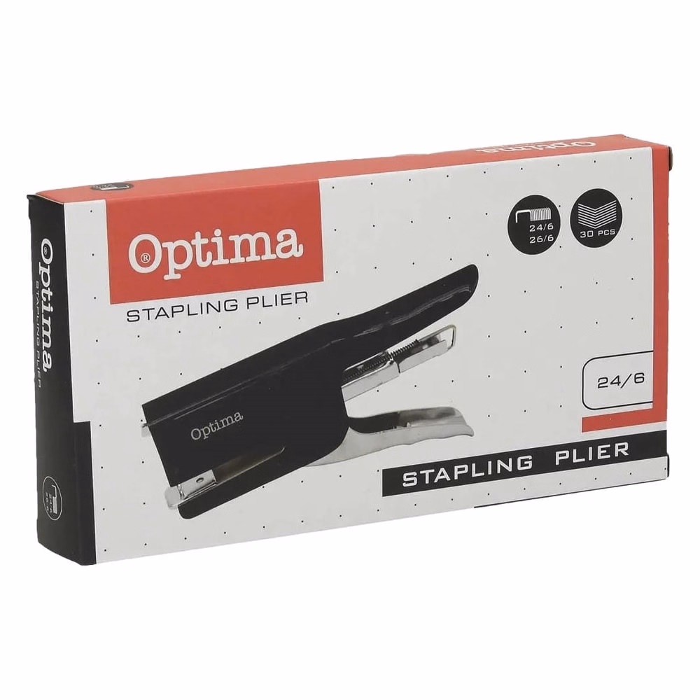 Tűzőgép OPTIMA kalauz 25 lap 24/6 fekete