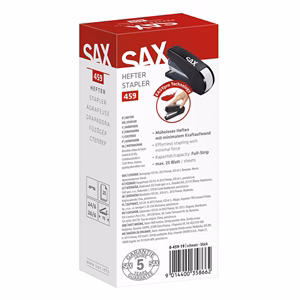 Tűzőgép SAX 459 M+ Easypro 25 lap 24/6-26/6 fekete