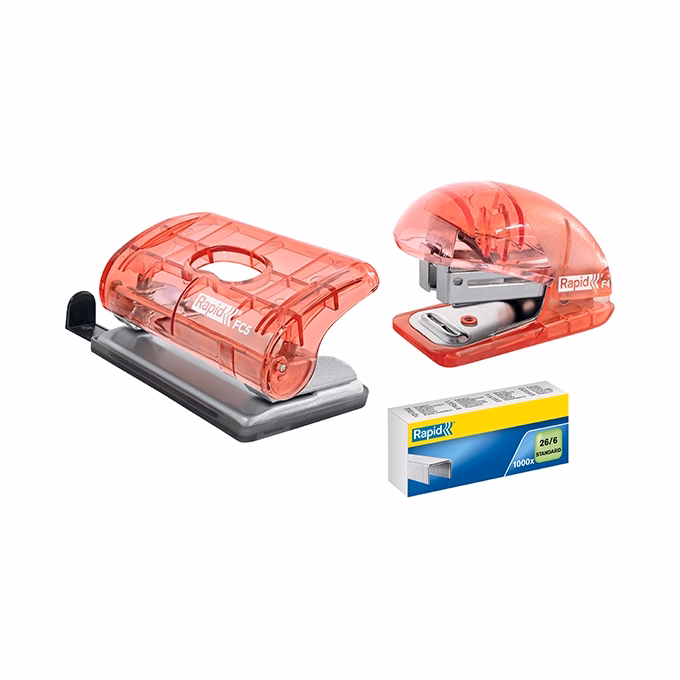Tűzőgép mini RAPID Colour Breeze 24/6-26/6 10 lap korall