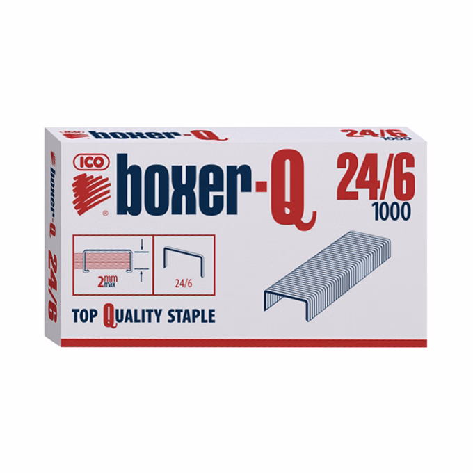Tűzőkapocs BOXER-Q 24/6 1000 darabos