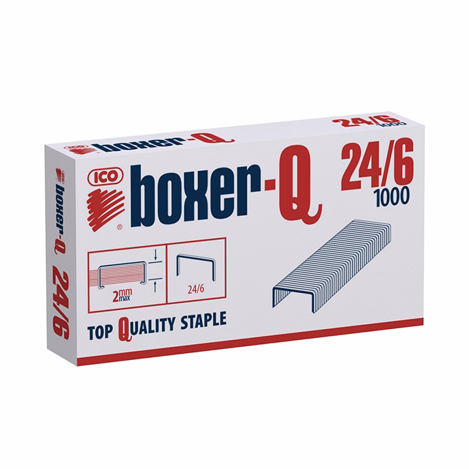 Tűzőkapocs BOXER-Q 24/6 1000 darabos