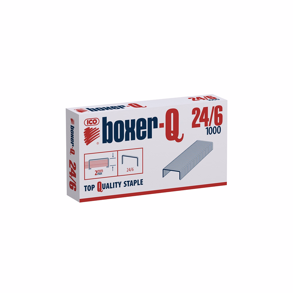 Tűzőkapocs BOXER-Q 24/6 1000 darabos