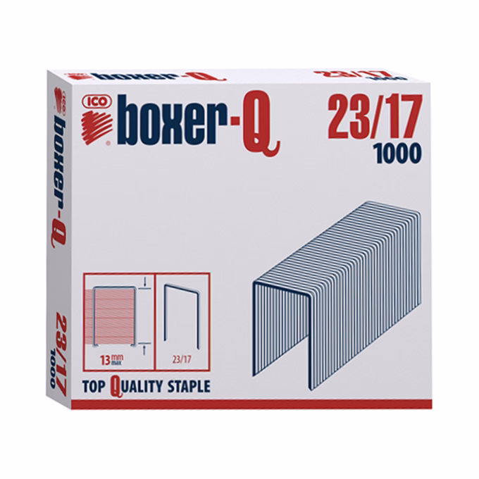 Tűzőkapocs BOXER Q 23/17 1000 darabos