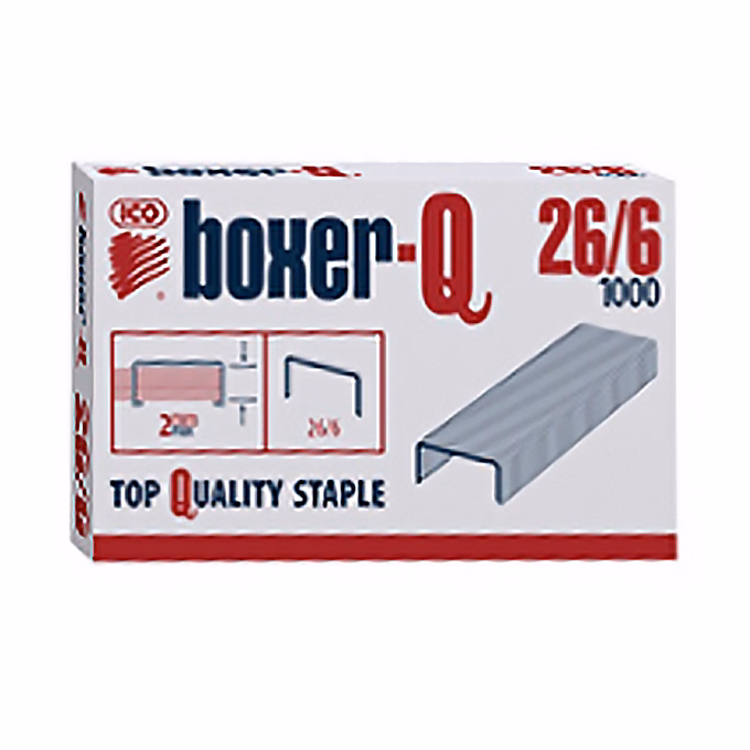Tűzőkapocs BOXER Q 26/6 1000 darabos