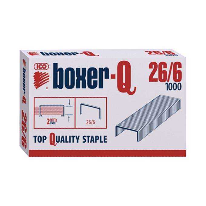 Tűzőkapocs BOXER Q 26/6 1000 darabos