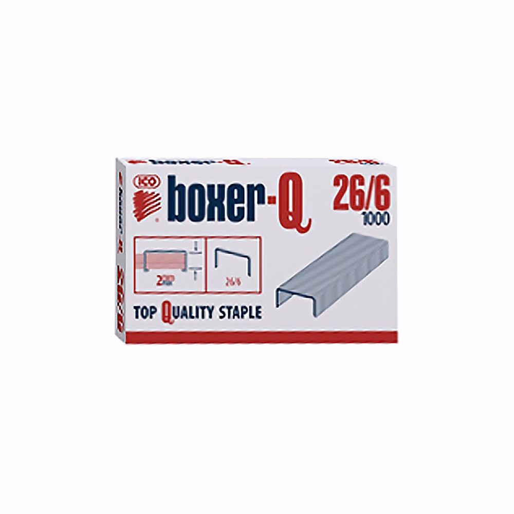 Tűzőkapocs BOXER Q 26/6 1000 darabos