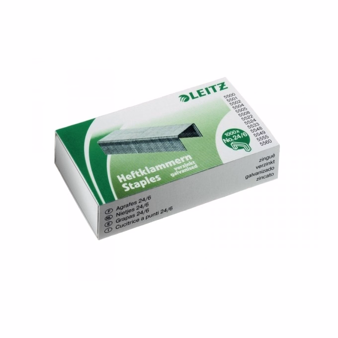 Tűzőkapocs LEITZ 24/6 1000 darabos