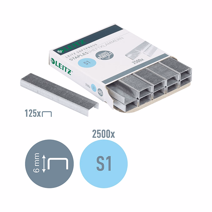 Tűzőkapocs LEITZ 26/6  Softpress 2500 darabos