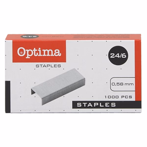 Tűzőkapocs OPTIMA 24/6 1000 darabos