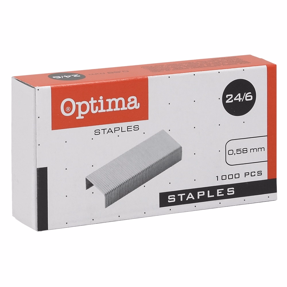 Tűzőkapocs OPTIMA 24/6 1000 darabos