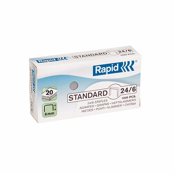 Tűzőkapocs RAPID 24/6 1000 darabos