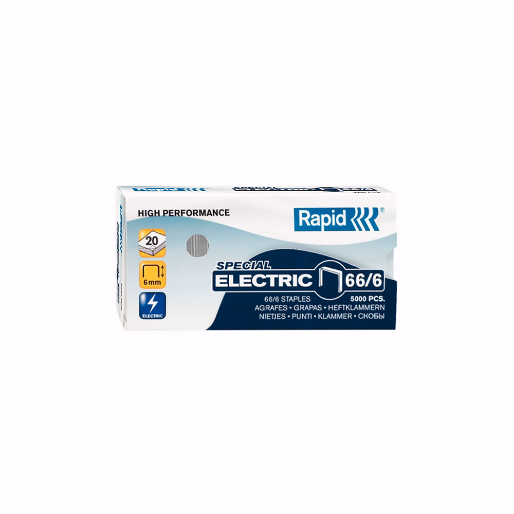 Tűzőkapocs RAPID 66/6 elektromos 5000 darabos