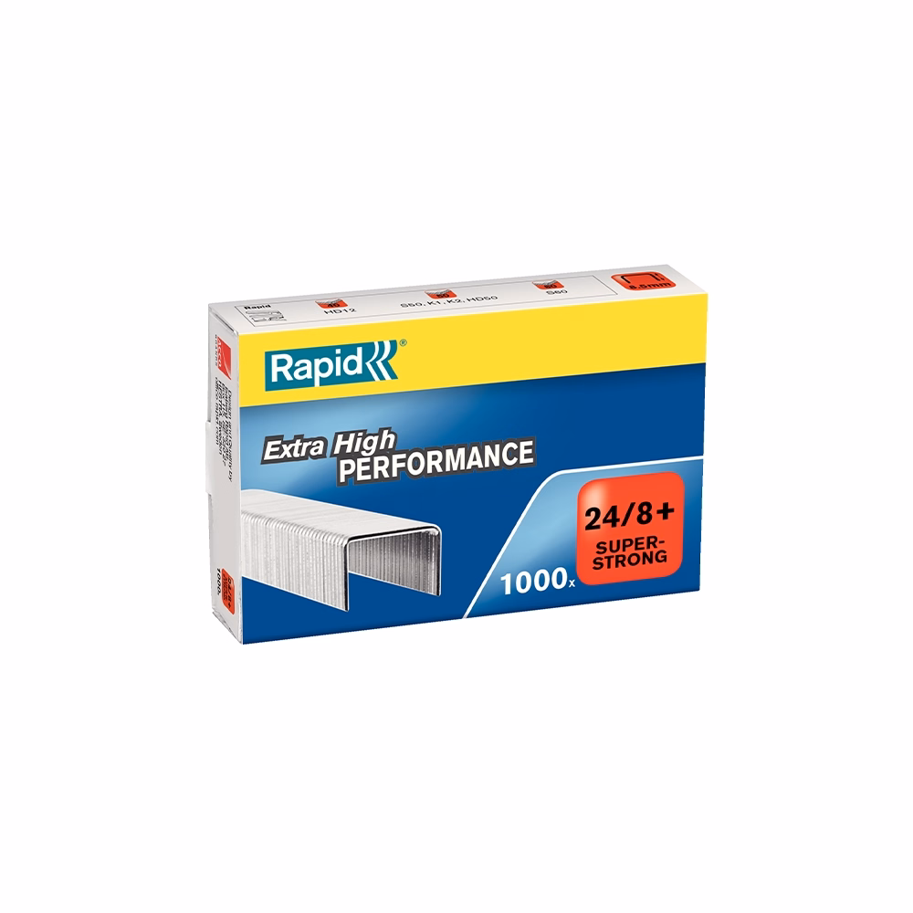 Tűzőkapocs RAPID Superstrong 24/8+ horganyzott 1000 darabos