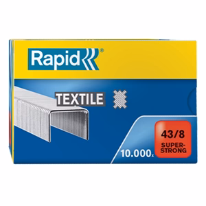 Tűzőkapocs RAPID Superstrong 43/8 textil horganyzott 10000 darabos