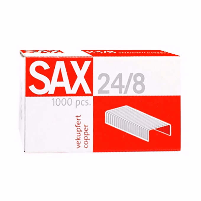 Tűzőkapocs SAX 24/8 réz 1000 darabos