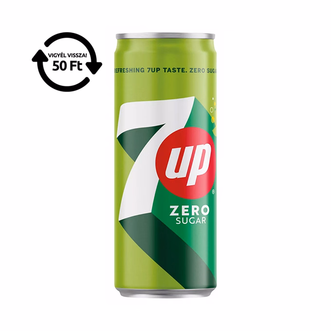 Üdítőital szénsavas 7UP Free 0,33L DRS