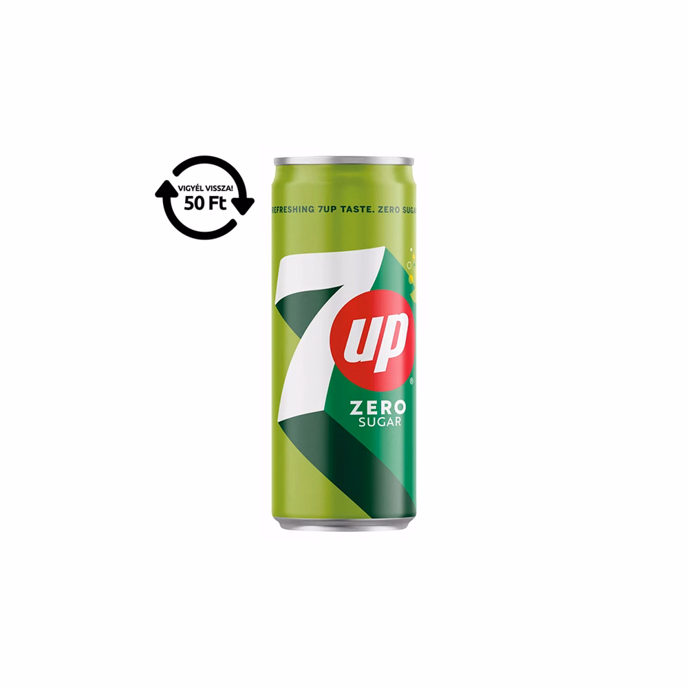 Üdítőital szénsavas 7UP Free 0,33L DRS