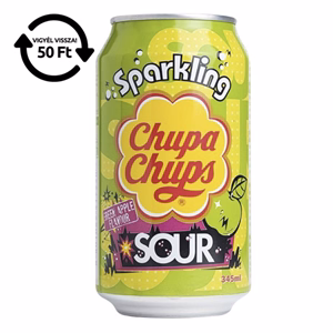 Üdítőital szénsavas CHUPA CHUPS Zöldalma 345 ml DRS