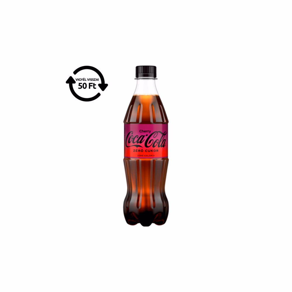 Üdítőital szénsavas COCA-COLA Cherry Zero 0,5L DRS