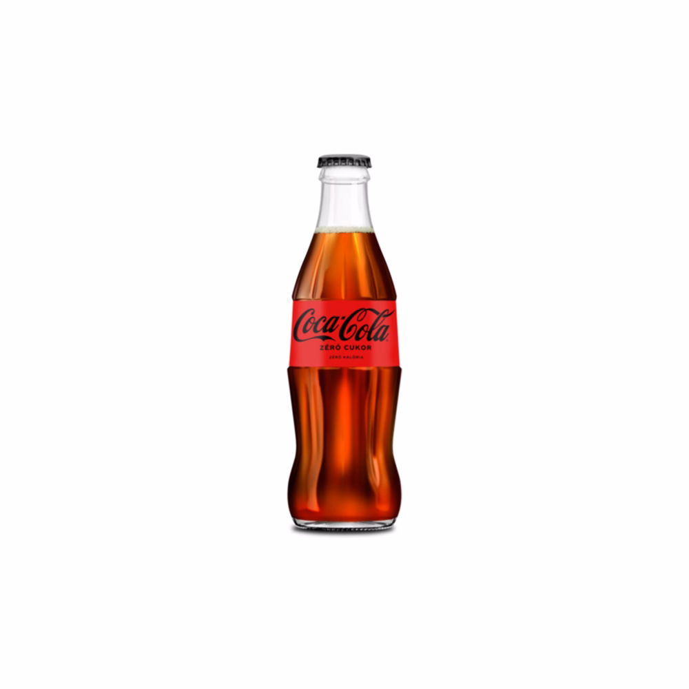Üdítőital szénsavas COCA-COLA Zero üveges 0,25L DRS