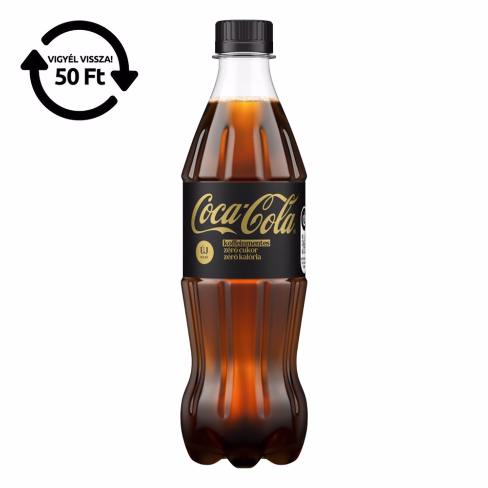 Üdítőital szénsavas COCA-COLA Zero koffeinmentes 0,5L DRS