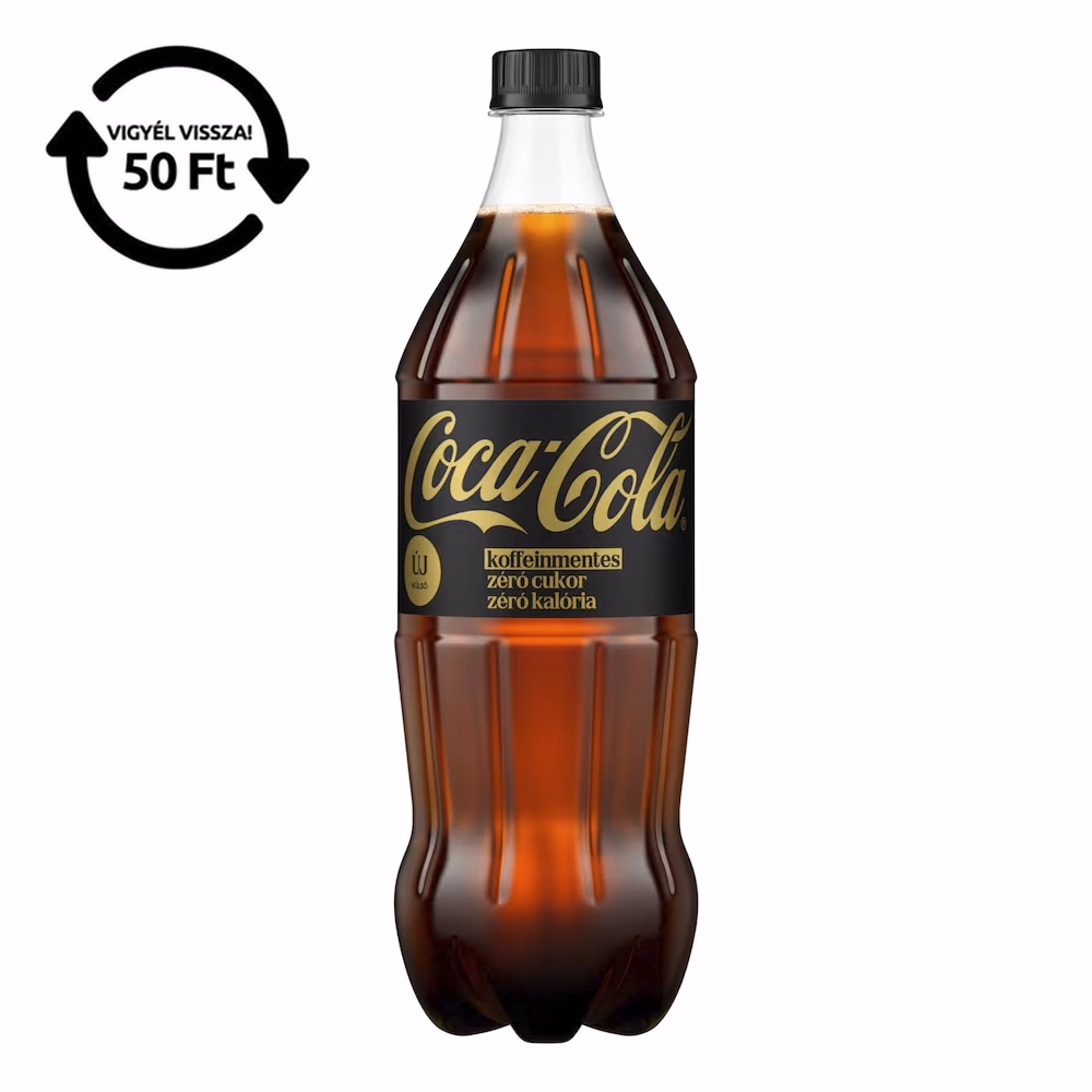 Üdítőital szénsavas COCA-COLA Zero koffeinmentes 1L DRS