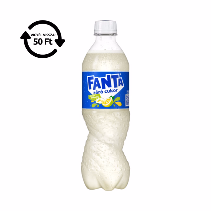 Üdítőital szénsavas FANTA Bodza-Citrom Zero 0,5L DRS