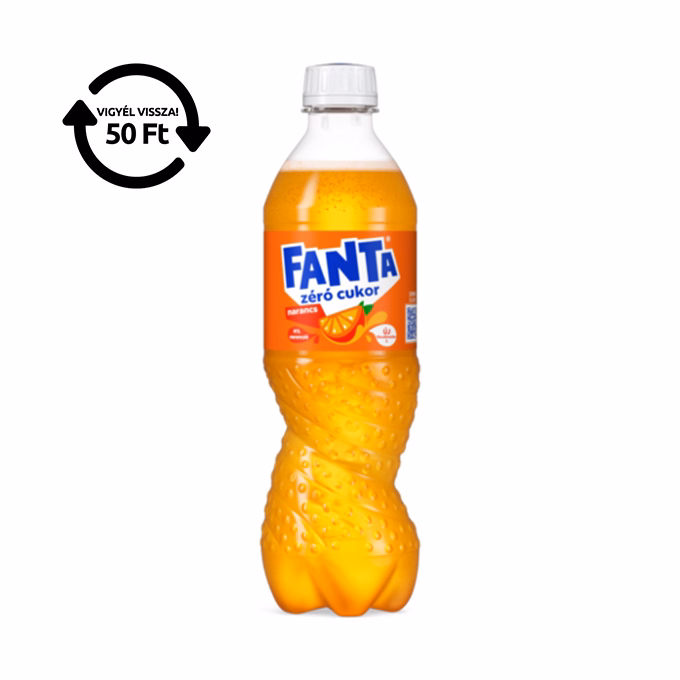 Üdítőital szénsavas FANTA Narancs Zero 0,5L DRS