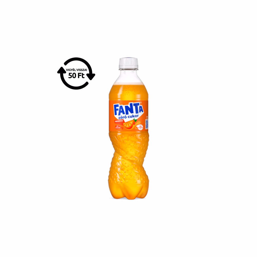 Üdítőital szénsavas FANTA Narancs Zero 0,5L DRS