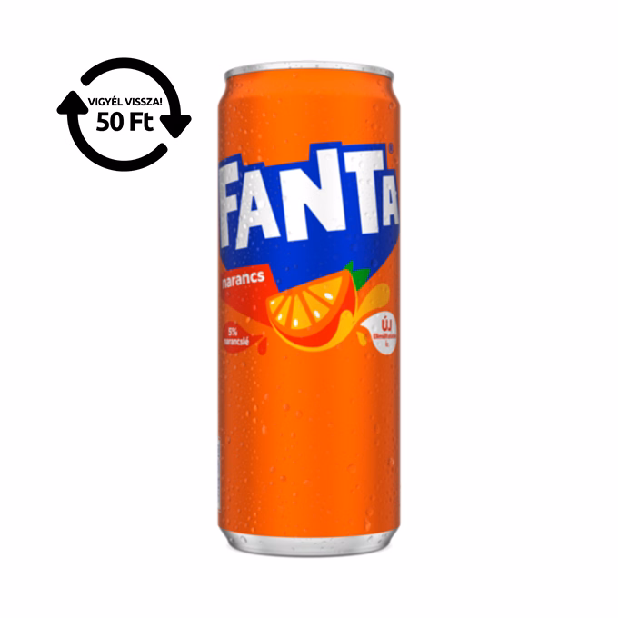 Üdítőital szénsavas FANTA Narancs dobozos 0,33L DRS