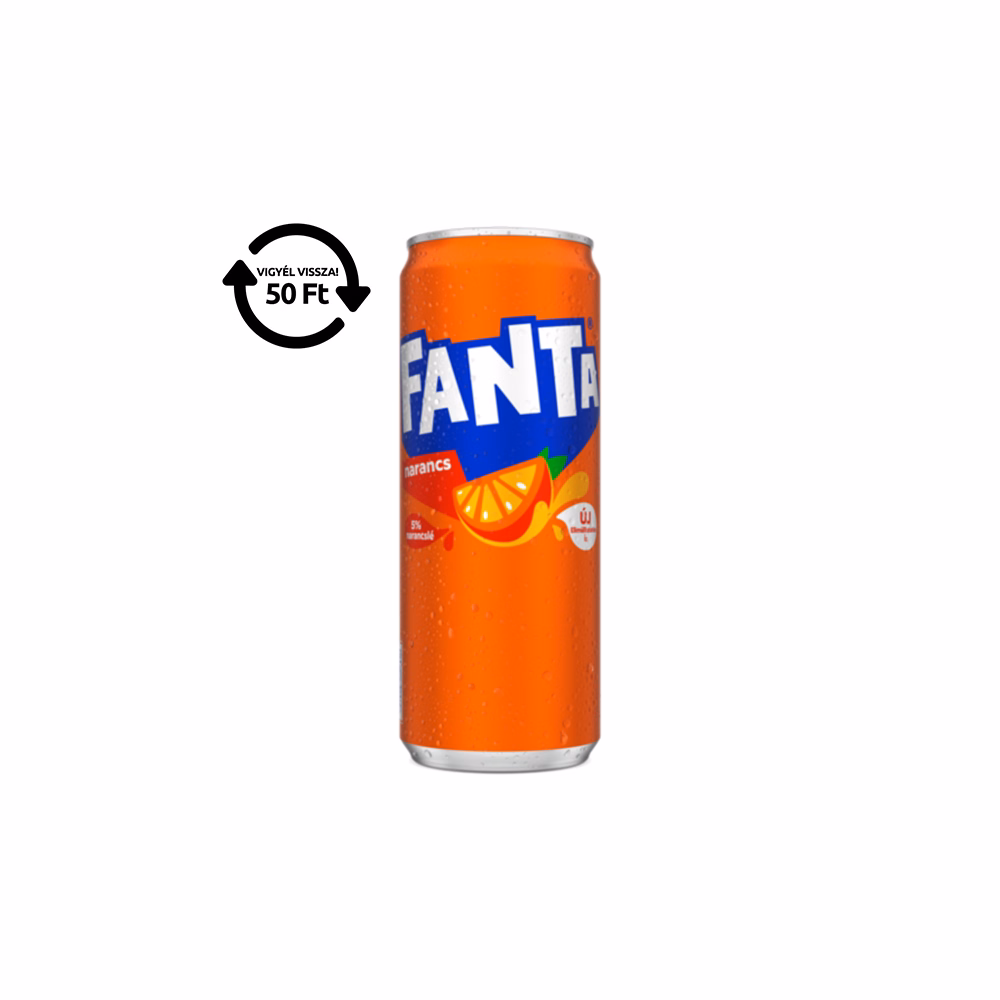 Üdítőital szénsavas FANTA Narancs dobozos 0,33L DRS