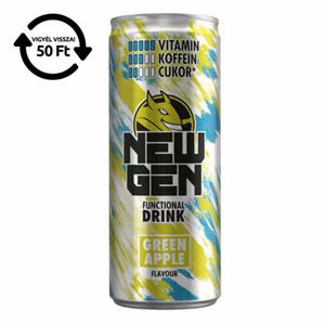 Üdítőital szénsavas HELL Newgen Green apple 0,25L DRS