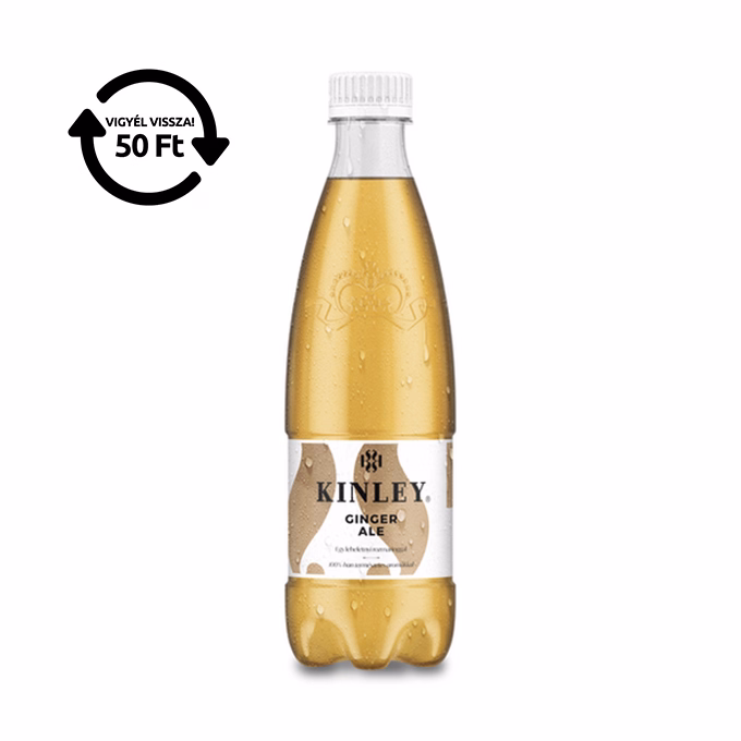 Üdítőital szénsavas KINLEY Gyömbér Rozmaring 0,5L DRS