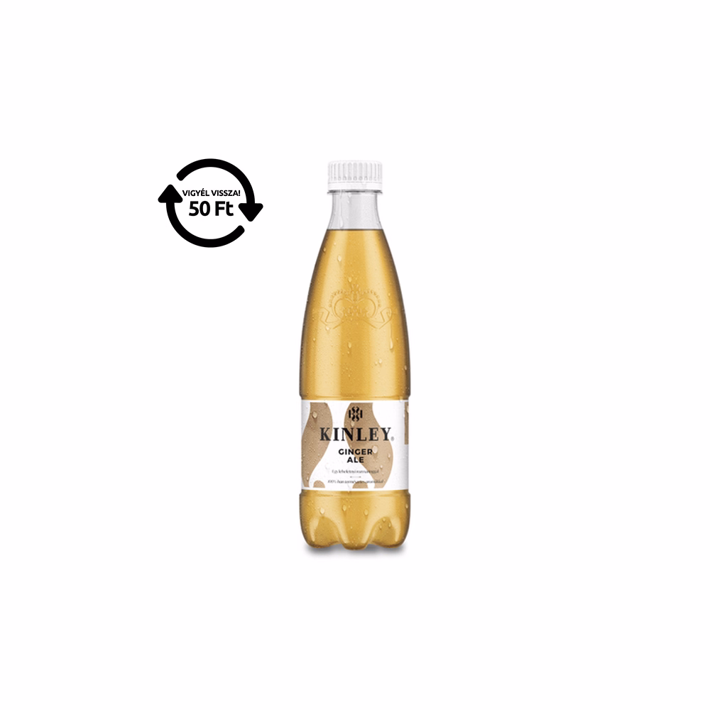 Üdítőital szénsavas KINLEY Gyömbér Rozmaring 0,5L DRS