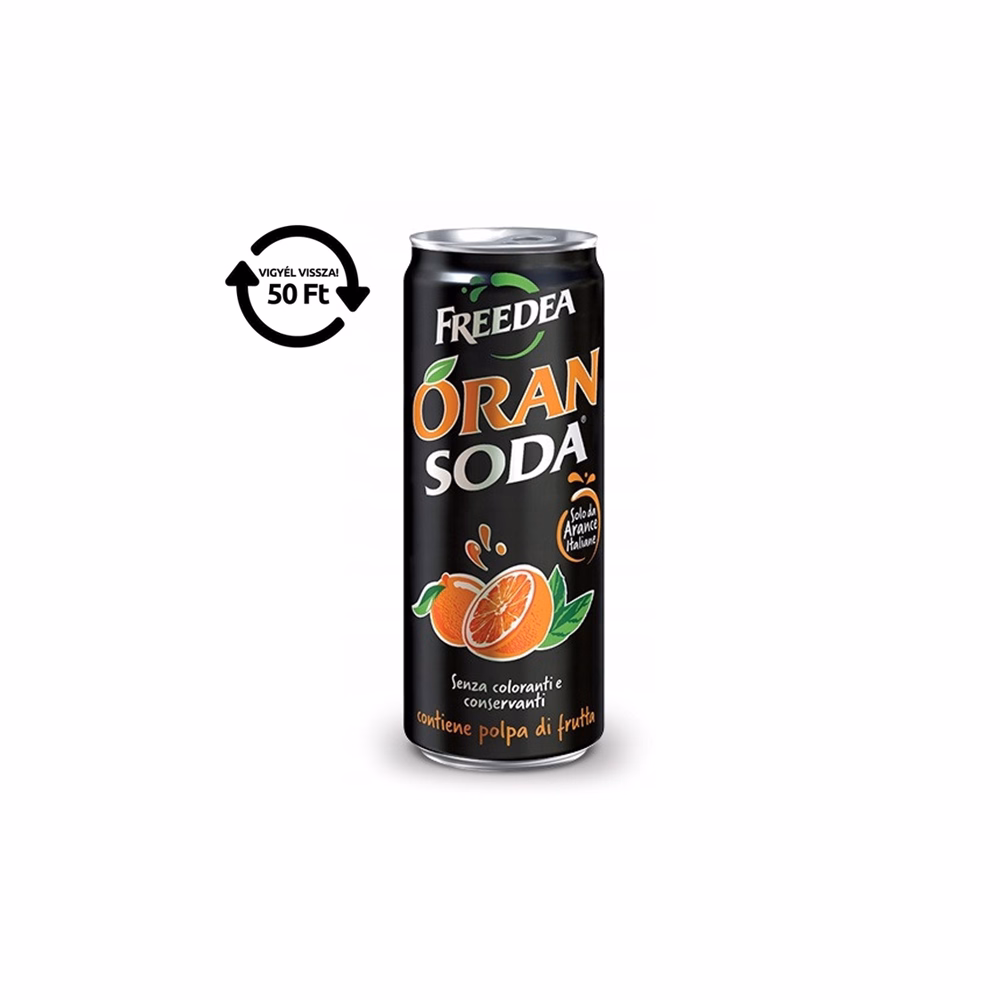 Üdítőital szénsavas LEMON SODA narancs 0,33 L DRS